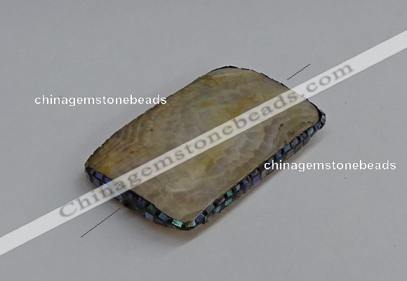 NGC1882 30*40mm - 30*45mm rectangle agate gemstone connectors