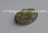 NGC1885 30*40mm - 30*45mm oval agate gemstone connectors