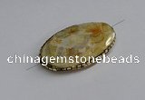 NGC1886 30*40mm - 30*45mm oval agate gemstone connectors