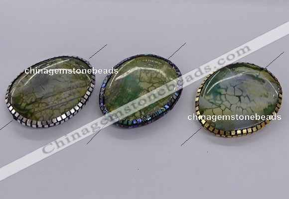 NGC1893 40*50mm - 45*55mm freeform agate gemstone connectors