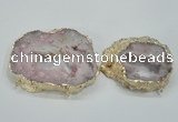 NGC202 50*60mm - 55*75mm freeform druzy agate connectors