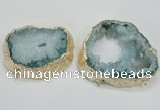 NGC203 50*60mm - 55*75mm freeform druzy agate connectors