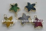 NGC217 24mm - 25mm star agate gemstone connectors wholesale