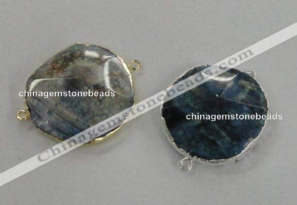 NGC239 30*35mm - 35*40mm freeform agate gemstone connectors