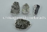 NGC25 15*20mm - 25*35mm freeform druzy agate connectors