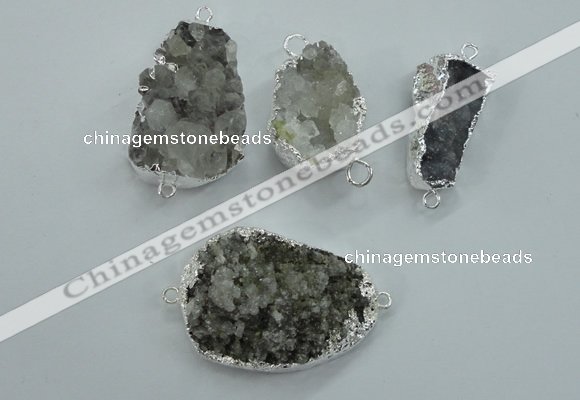 NGC25 15*20mm - 25*35mm freeform druzy agate connectors