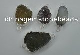 NGC26 20*30mm - 40*50mm freeform druzy agate connectors