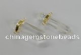 NGC265 10*35mm - 15*30mm faceted nuggets white crystal connectors