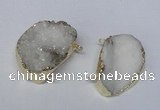 NGC282 22*35mm - 25*40mm freeform druzy agate connectors