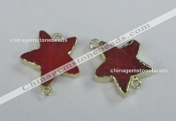 NGC294 24*26mm star agate gemstone connectors wholesale