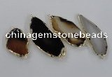 NGC315 25*35mm - 25*55mm freeform agate gemstone connectors