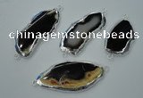 NGC35 20*40mm - 30*60mm freeform agate connectors