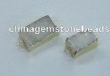 NGC367 15*20mm - 18*30mm freeform druzy agate gemstone connectors