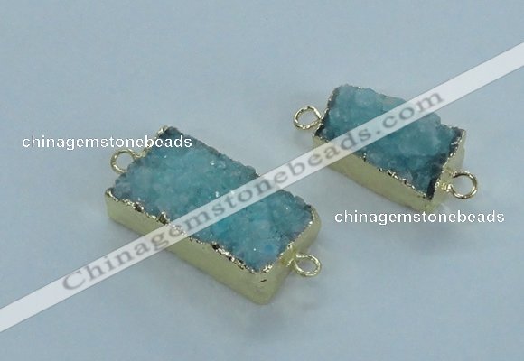 NGC368 15*20mm - 18*30mm freeform druzy agate gemstone connectors