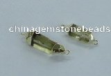 NGC373 10*25mm - 12*30mm faceted nuggets lemon quartz connectors