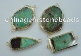 NGC39 25*35mm - 35*45mm freeform australia chrysoprase connectors