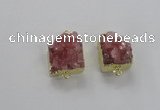 NGC428 12*14mm - 15*18mm freeform druzy agate connectors