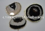 NGC43 50*60mm - 55*80mm freeform druzy agate connectors