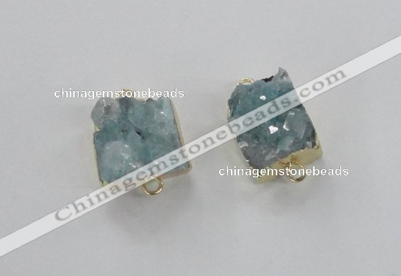 NGC430 12*14mm - 15*18mm freeform druzy agate connectors