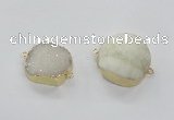 NGC434 20*25mm - 25*30mm freeform druzy agate gemstone connectors