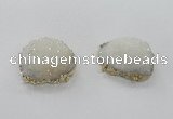 NGC435 25*35mm - 35*40mm freeform druzy agate gemstone connectors