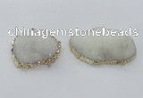 NGC436 38*45mm - 45*50mm freeform druzy agate gemstone connectors