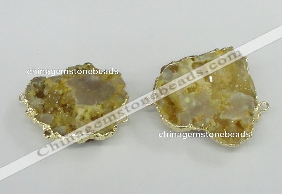 NGC441 25*35mm - 35*45mm freeform druzy agate gemstone connectors