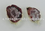 NGC446 18*25mm - 25*35mm freeform druzy agate gemstone connectors