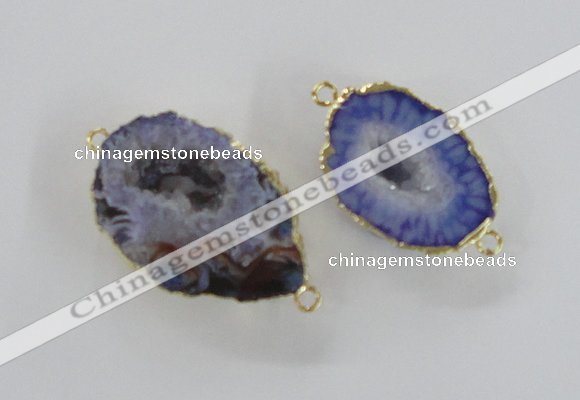 NGC447 18*25mm - 25*35mm freeform druzy agate gemstone connectors