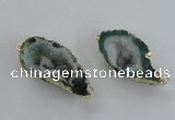 NGC449 18*25mm - 25*35mm freeform druzy agate gemstone connectors