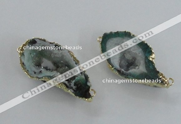 NGC449 18*25mm - 25*35mm freeform druzy agate gemstone connectors