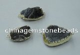 NGC45 18*25mm - 25*35mm freeform druzy agate connectors