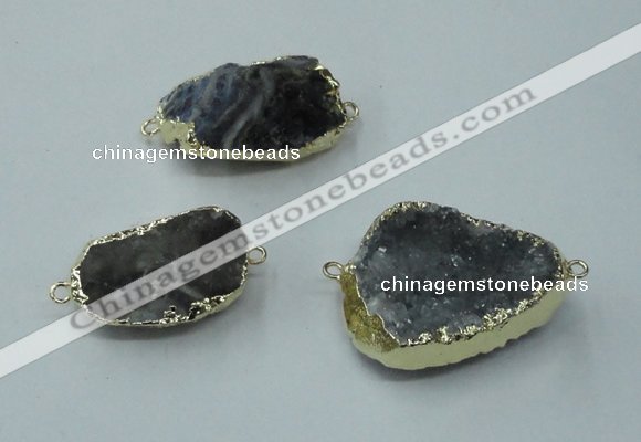 NGC45 18*25mm - 25*35mm freeform druzy agate connectors