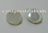 NGC467 30*35mm - 30*40mm freeform druzy agate gemstone connectors