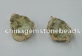 NGC47 25*35mm - 30*45mm freeform druzy agate connectors