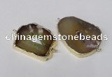 NGC478 25*30mm - 35*40mm freefrom druzy agate gemstone connectors