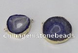 NGC479 25*30mm - 35*40mm freefrom druzy agate gemstone connectors