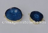 NGC481 25*30mm - 35*40mm freefrom druzy agate gemstone connectors