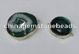 NGC482 25*30mm - 35*40mm freefrom druzy agate gemstone connectors