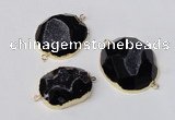 NGC494 25*30mm - 35*40mm freefrom druzy agate gemstone connectors