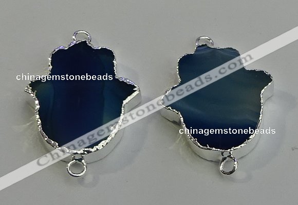 NGC5012 22*30mm - 25*35mm hamsahand agate gemstone connectors