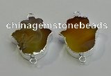 NGC5013 22*30mm - 25*35mm hamsahand agate gemstone connectors