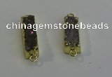 NGC5030 10*35mm - 10*40mm rectangle druzy agate connectors