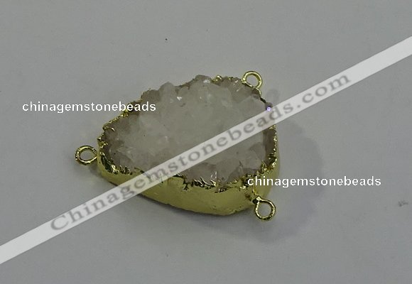 NGC5042 25*30mm - 35*40mm freeform druzy quartz connectors