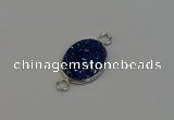 NGC5061 15*20mm oval plated druzy agate connectors wholesale