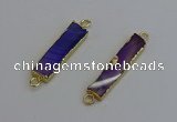 NGC5067 8*35mm - 10*40mm rectangle agate gemstone connectors