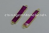 NGC5068 8*35mm - 10*40mm rectangle agate gemstone connectors