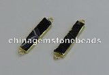 NGC5072 8*35mm - 10*40mm rectangle agate gemstone connectors