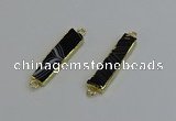 NGC5072 8*35mm - 10*40mm rectangle agate gemstone connectors