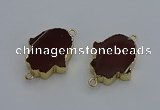 NGC5116 22*30mm - 25*35mm hamsahand agate gemstone connectors